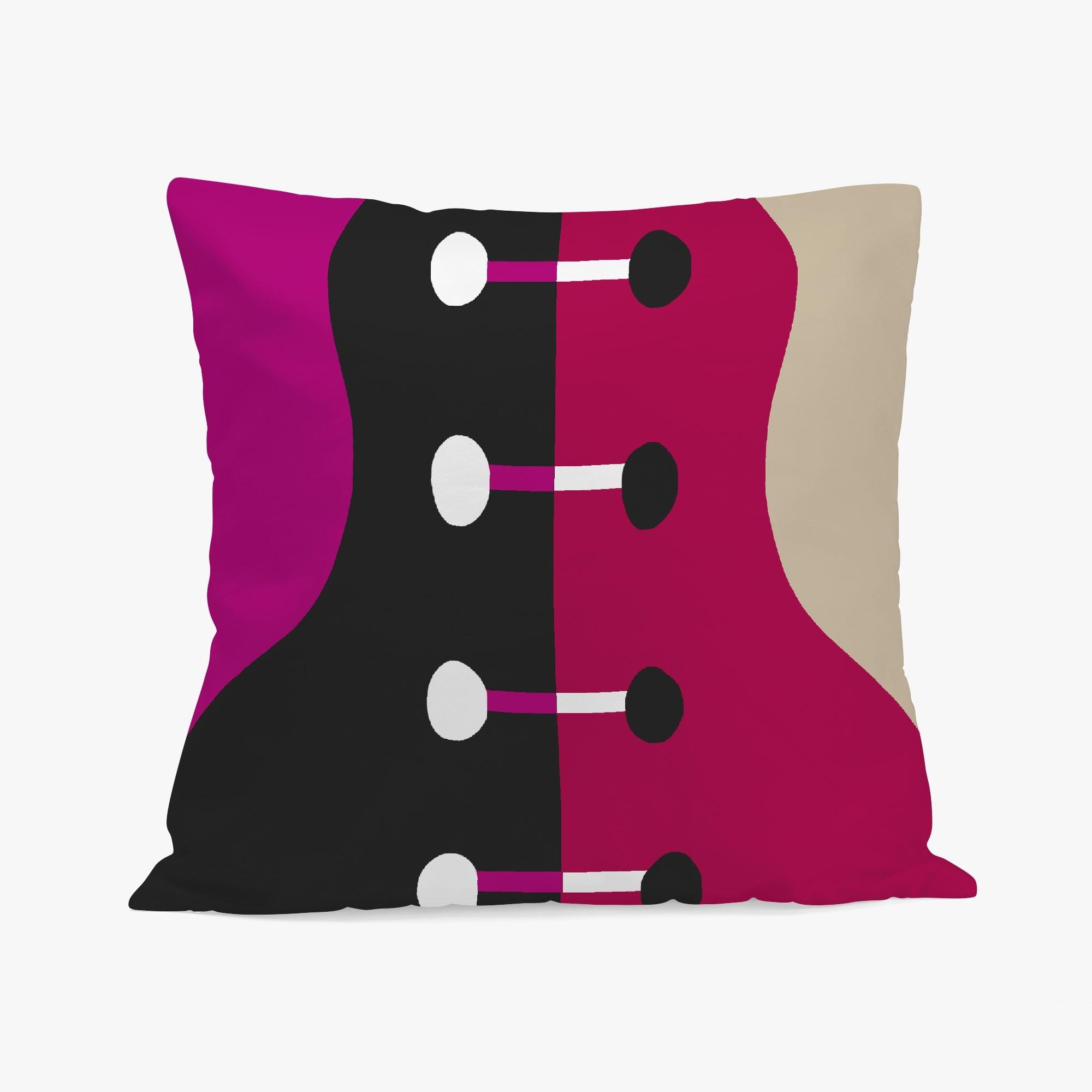 half(クッションカバー) クッションカバー ユニセックス ホームデコレーション アート ブラック パープル ベージュ 丸 抽象的 nie _ID018