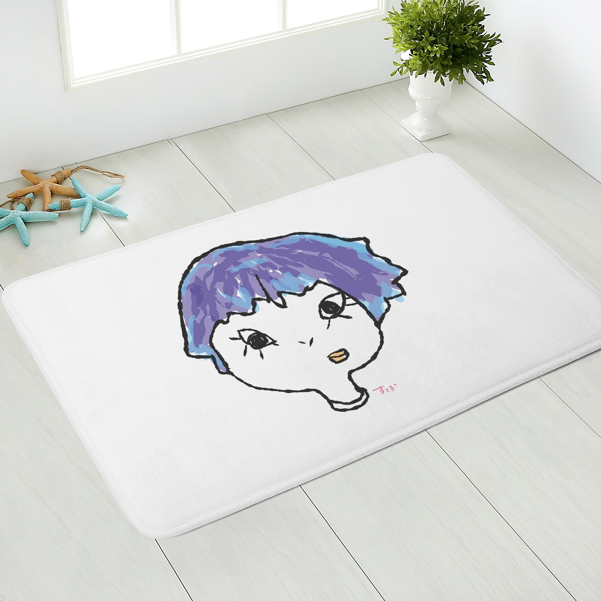 すてきガール(ふんわりドアマット) ふんわりドアマット ユニセックス ホームデコレーション キャラクター イラスト 人 かわいい nie _ID018