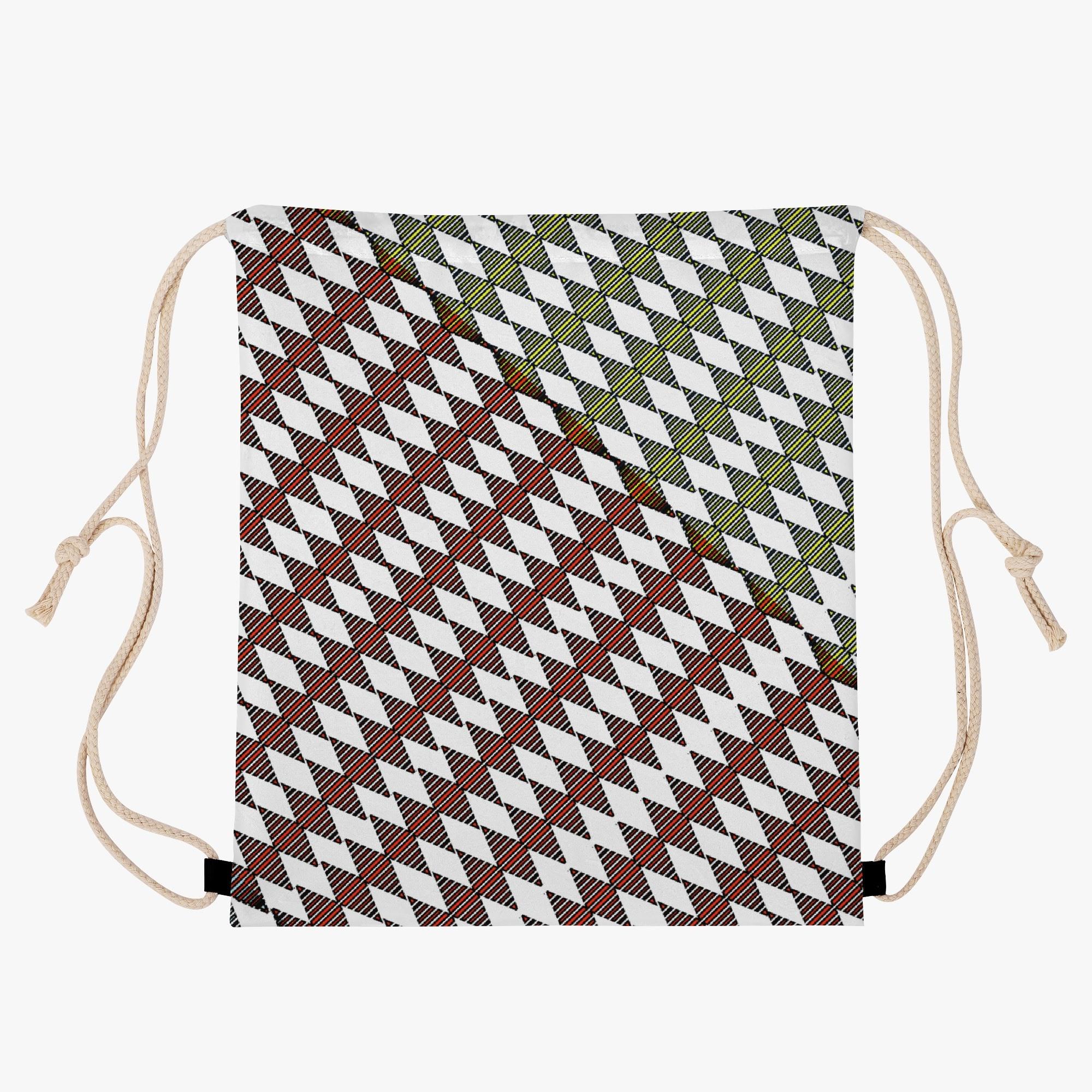 ダイヤ柄(ナップザック) ナップサック ユニセックス バッグ アート ナップザック ダイヤ柄 シンプル cut _ID018(4)