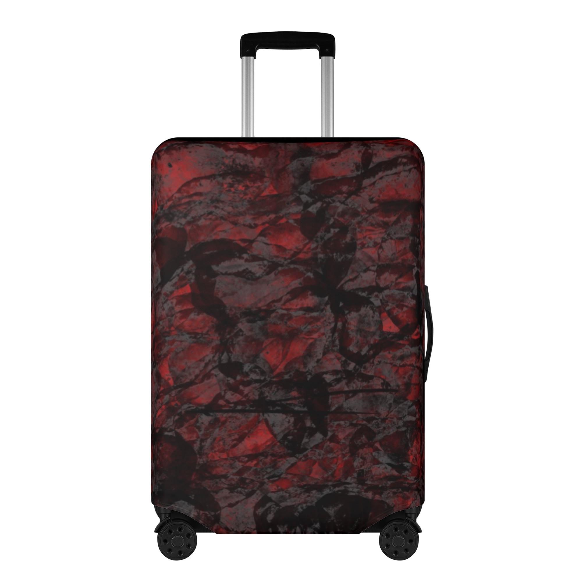 過激(スーツケースカバー) スーツケースカバー ユニセックス アクセサリー アート 赤 黒 過激 躍動 ロ..
