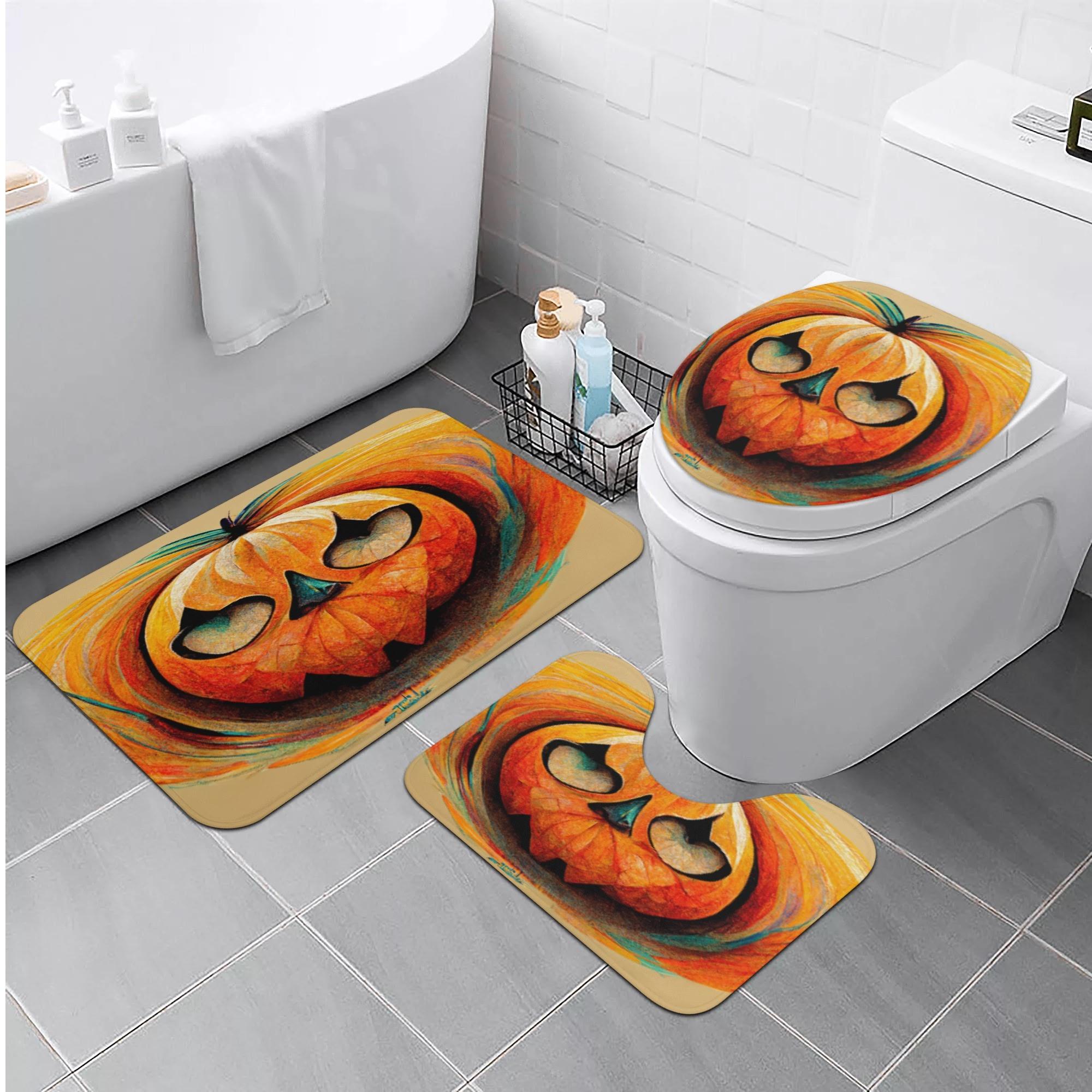パンプキン(トイレマットセット) トイレマットセット ユニセックス ホームデコレーション 全て AI AI画..