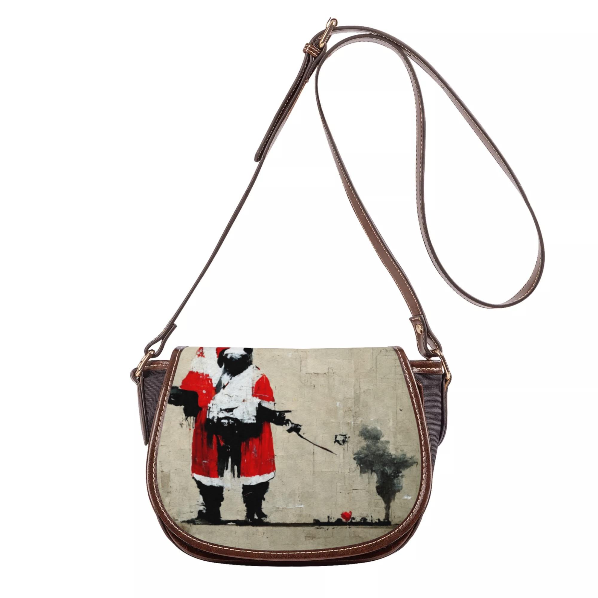 バンクシー サンタクロース(サドルバッグ) サドルバッグ レディース バッグ 全て AI AI画像 AIR _ID018