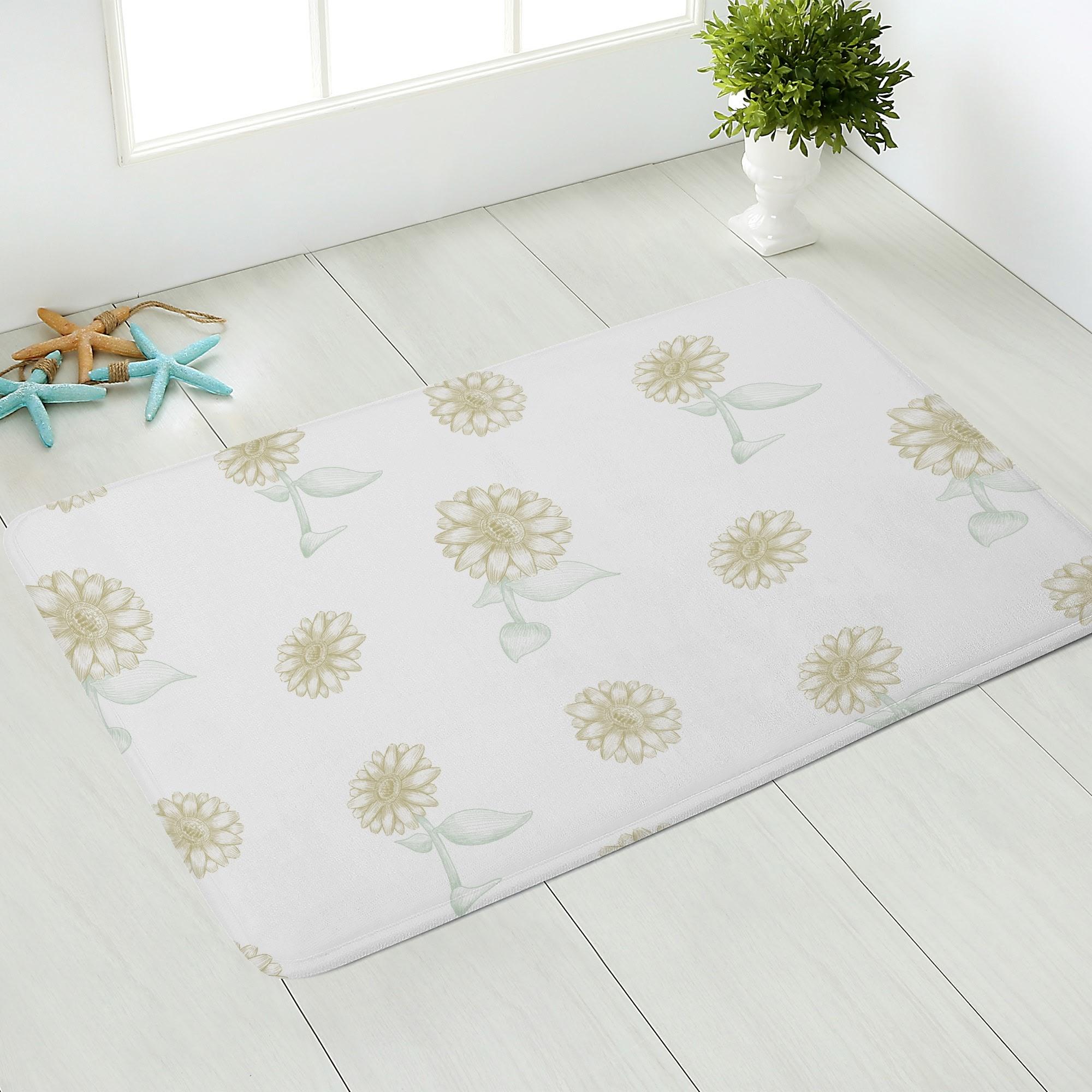 ひまわり(ドアマット) ふんわりドアマット ユニセックス ホームデコレーション アート シンプル 花 お..