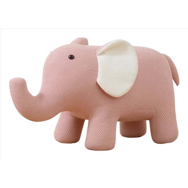 アニマル スツール 〔 ゾウ ピンク 〕 ファブリック 耐荷重80kg インテリア家具 子ども部屋家具 スプーンミー！【代引不可】_ID014