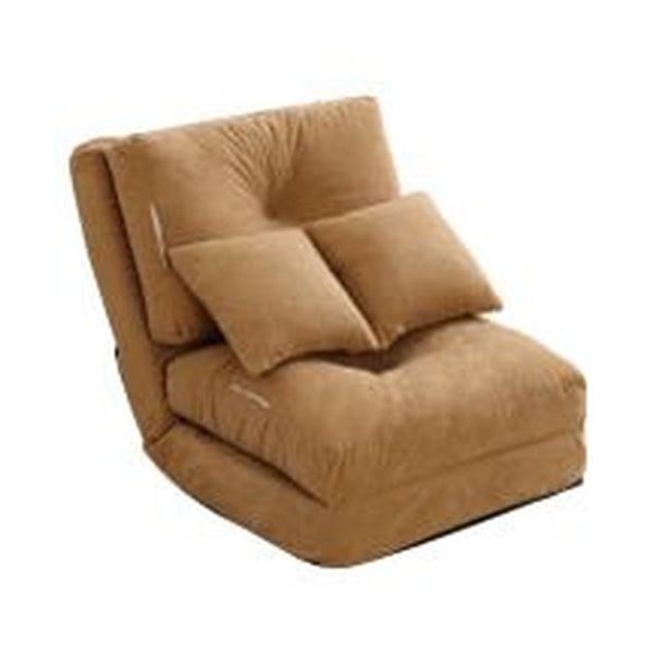 3WAY ソファーベッド 【幅60cm ベージュ】 日本製 パイプフレーム ウレタン クッション2個付き 完成品 〔リビング ダイニング〕【代引不可】_ID014