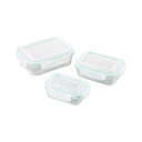 【まとめ】オーブンレンジ対応耐熱ガラス保存容器3pcs K50305136 【×2セット】