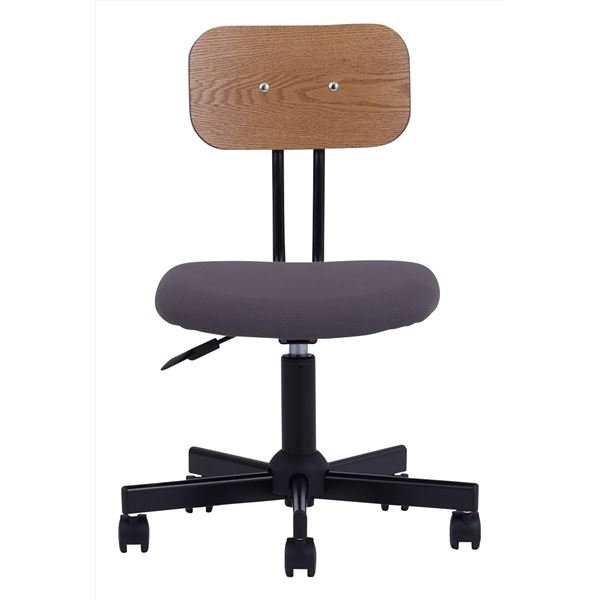 デスクチェア グレー 肘なし キャスター付き パソコンチェア パーソナルチェア 学習椅子 勉強椅子 ゲッツII 在宅ワーク【代引不可】_ID014