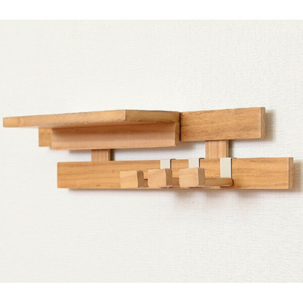 壁に付けられるすのこ 壁面収納 パッケージセット1 アレンジ【ナチュラル】完成品 木製【代引不可】_ID014