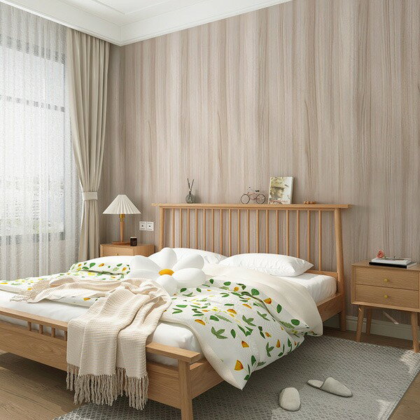 【幅120cm】7.5m巻 リメイクシート 壁紙 シール ベージュカラーの木目 ウォールデコシートWL-7018_ID014