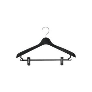 【まとめ】 スマイル 業務用スーツハンガー クリップ付 【×3セット】_ID014