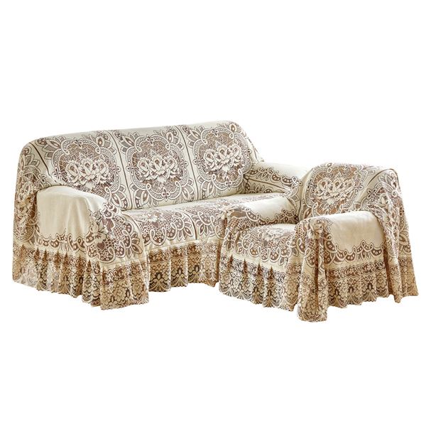 カチオンレース ソファーカバー 【1人掛け用】 200cm×200cm 日本製 洗えるカバー付き 抗菌防臭加工 ポリエステル 〔リビング〕【代引不可】_ID014