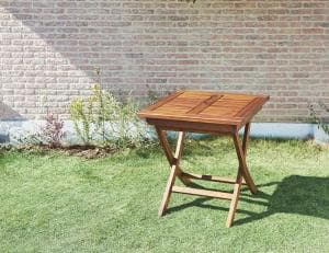 ダイニングテーブル ガーデンファニチャーダイニングシリーズ チーク天然木 折りたたみ式本格派リビングガーデンファニチャー テーブル単品 正方形 W70