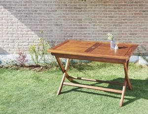 ダイニングテーブル ガーデンファニチャーダイニングシリーズ チーク天然木 折りたたみ式本格派リビングガーデンファニチャー テーブル単品 W120
