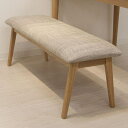 ベンチチェア 幅100cm ダイニングベンチ 完成品 ベンチ 椅子 長椅子 二人用 2人掛け おしゃれ 木製 天然木 布 ファブリック かわいい 北欧 高見え 高級感 ID012