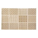 ラグ おしゃれ マット 90×130cm 0.7畳 0.7帖 北欧 春 夏 秋 インド綿 コットン 長方形 幾何学 滑り止め カーペット ラグマット リビング 薄め ID012