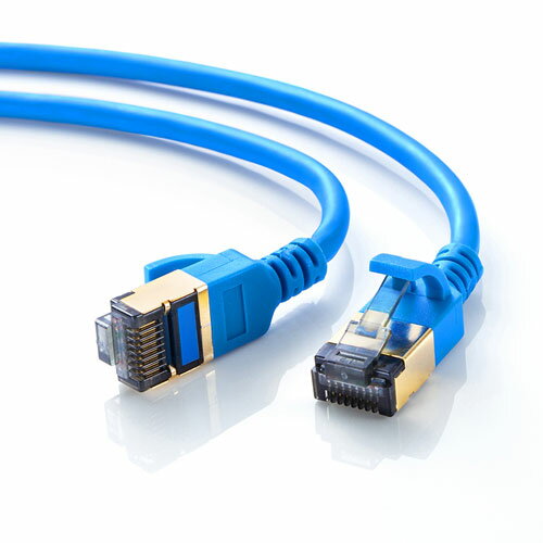 カテゴリ8細径LANケーブル ブルー 0.6m 超高速40Gbps、超広帯域2000MHzを実現、ケーブル径4.0mm極細仕様 サンワサプライ KB-T8SL-006BL 新品 送料無料 2