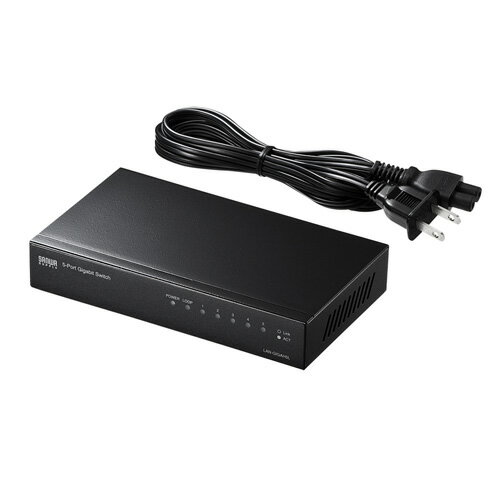 Giga対応スイッチングハブ 5ポート ループ検知機能付き サンワサプライ LAN-GIGAH5L 送料無料 メーカー保証 新品