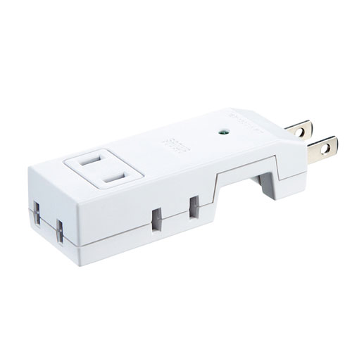 雷ガードタップ 2P 4個口 収納式スイングプラグ 落雷による雷サージから守る TAP-SP225 サンワサプライ..