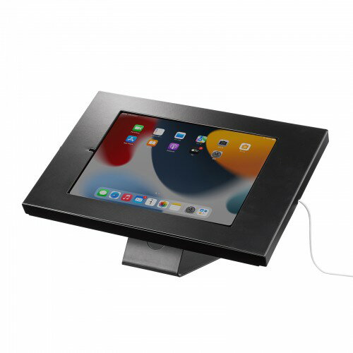 iPad用スチール製スタンド付ケース ブラック スタンド、壁面、アーム取付けに最適 VESA75×75mm CR-LASTIP34BK サンワサプライ 送料無料 新品