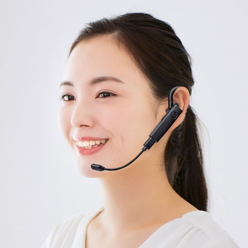 Bluetoothヘッドセット 外付けマイク付き 取り外せる口元マイク付き 片耳 MM-BTMH61BK サンワサプライ 送料無料 メーカー保証 新品