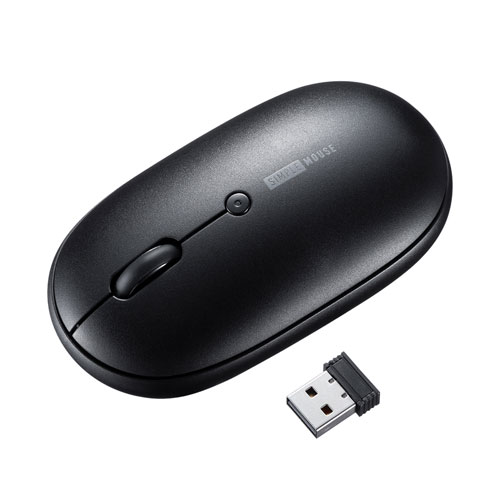 静音ワイヤレスマウス ブラック 丸いフォルムがかわいらしい、シンプルデザイン MA-WR187BK サンワサプライ 送料無料 メーカー保証 新品