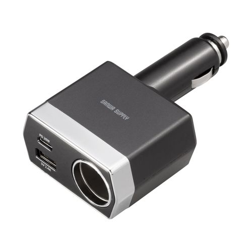 ソケット付き車載充電器 USB PD20W Type-C+USB A 最大20W 急速充電 12V/24V直付け CAR-CHR81CPD サンワサプライ 送料無料 メーカー保証 新品