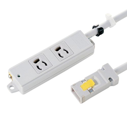 受注商品 工事物件タップ 3P 2個口 5m ハーネスプラグ付き、抜け止め マグネット付き TAP-KH2-5 サンワサプライ 送料無料 新品