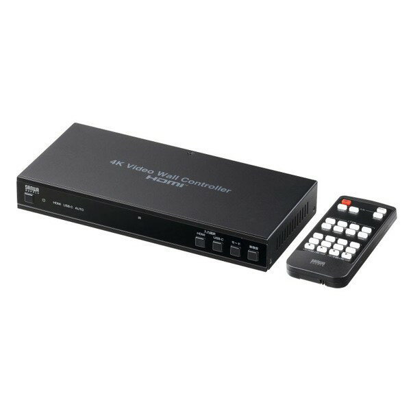 4画面分割 ビデオウォールコントローラ 4K 最大4台のディスプレイに4分割 HDMI USB...