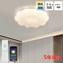 【5年保証】シーリングライト おしゃれ 北欧 雲 花びら LED 調光調色 小型 和室 洋室 子供部屋 リモコン LED対応 照明器具 4畳シャンデリア 引掛対...