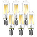 シャンデリア電球 E12口金 40W形相当 6個入 470LM フィラメント電球 LED 燭台電球 2700K電球色 広配光 省エネ 3年保証 PSE 送料無料