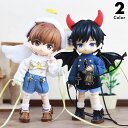 オビツ11 ドール服 天使と悪魔コスチュームセット 12分の1 BJD ボディ9対応 GSCねんどろいどどーる ピコニーモ 羽付き 悪魔の翼 角付き帽子 クロス...