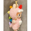 LABUBU ラブブ ドール服 恐竜風 着ぐるみ コスチューム ピンク×レインボースパイン ドール衣装 撮影映え LABUBUサイズ対応 ぬい撮り ディスプレイ ハンドメイド風 デコレーション ドールアクセ