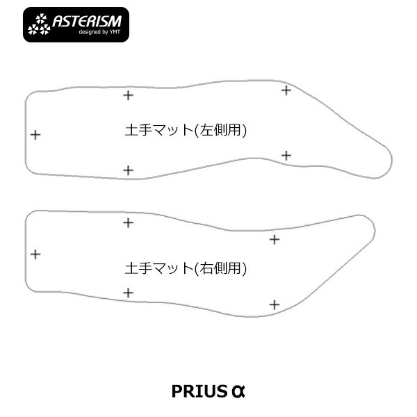 ASTERISM　プリウスα(プリウスアルファ)　コンソール土手マット
