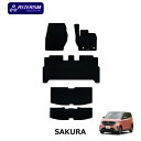 ◆ASTERISM◆日産サクラ SAKURA専用フロアマット+トランク(ラゲッジ)マット YMT