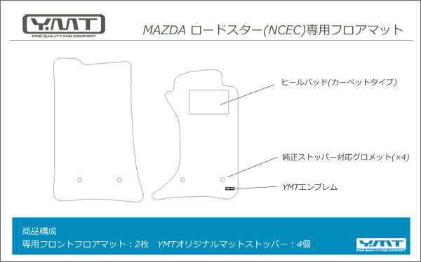 YMTフロアマット　 ロードスター(NCEC)　フロアマット