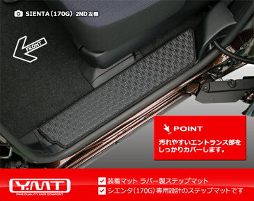新型 シエンタ 170系ラバー製ステップマット(ラバー製エントランスマット)YMT