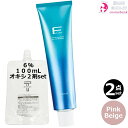 2本セット・送料無料!フィヨーレ Fカラー クオルシア ピンクベージュ 120g + クリームデベロッパー 2剤 6% 100mL セット|Pink Beige 1剤 +2剤 アルカリカラー 染毛剤/脱色剤 医薬部外品 業務用