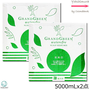 【送料無料！】ニューウェイジャパン グラングリーン ウォーターリフレ 5000mL x 2セット　【洗い流さないトリートメント】大容量｜業務用｜つめかえ用｜レフィル