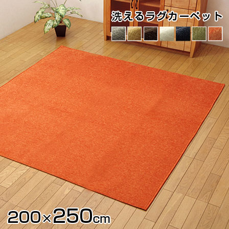 ★ブラックフライデー実施中★洗える ラグ カーペット モデルノ 200×250 ラグマット 無地 3畳 撥水 オシャレ おしゃれ じゅうたん マット シェニール...
