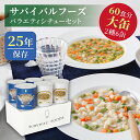 サバイバルフーズ バラエティ シチューセット 大缶 6缶入（約60食分） | チキンシチュー3缶 野菜シチュー3缶 | 25年保存 長期保存 非常食 保存食 防災グッズ シチュー 災害用 備蓄 防災 cp5