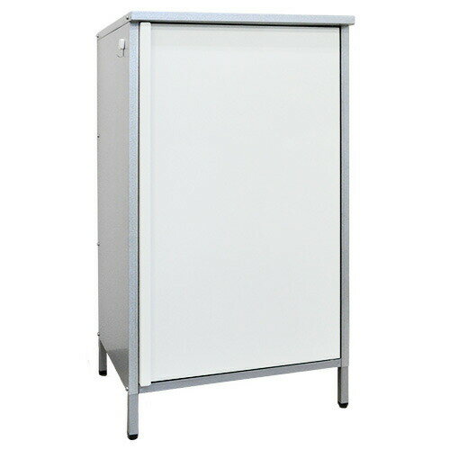 乐天商城 - ガルバ製物置 スリム 高さ95cm 幅69奥行56 アイボリー ブラウン 日本製 屋外 ゴミ箱 物置 頑丈 大容量 ボックス ガルバリウム鋼板 大容量 ストッカー オフホワイト ブラウン 家庭用 カラス 猫 足立製作所