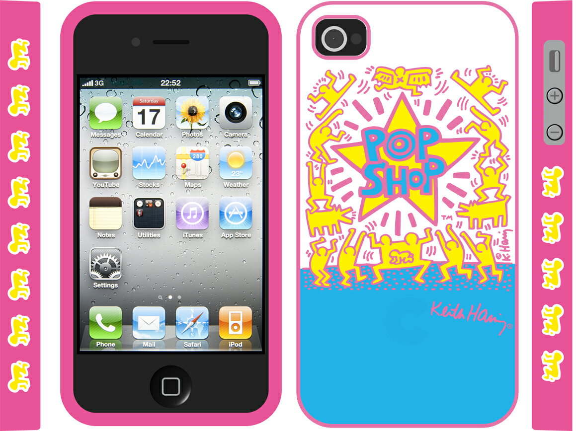 Keith Haring iPhone CaseiPhone 4 iPhone 4S アイフォン アイホン ピンク POP SHOP ポップショップ キースへリング デザイン