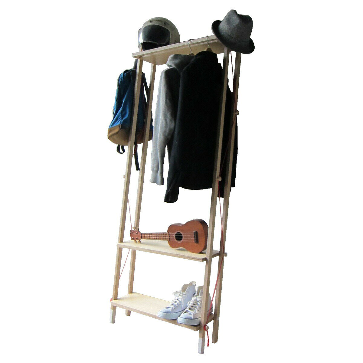 【本日店内最大P20倍♪クーポンも!】abode アボード 家具 ラダーラック トール LADDER RACK Tall 松尾直哉 まつおなおや Naoya Matsuo ラック 収納 リビングラック 折り畳みラック ハンガー収納 シューズ収納デザイナーズ家具 業務利用 [3]