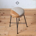 【本日店内P最大20倍♪】SIKAKU シカク TWO TONE STOOL LOW 43 本革 帆布 チェア スツール スチール デスクチェア ブラウン ナチ...