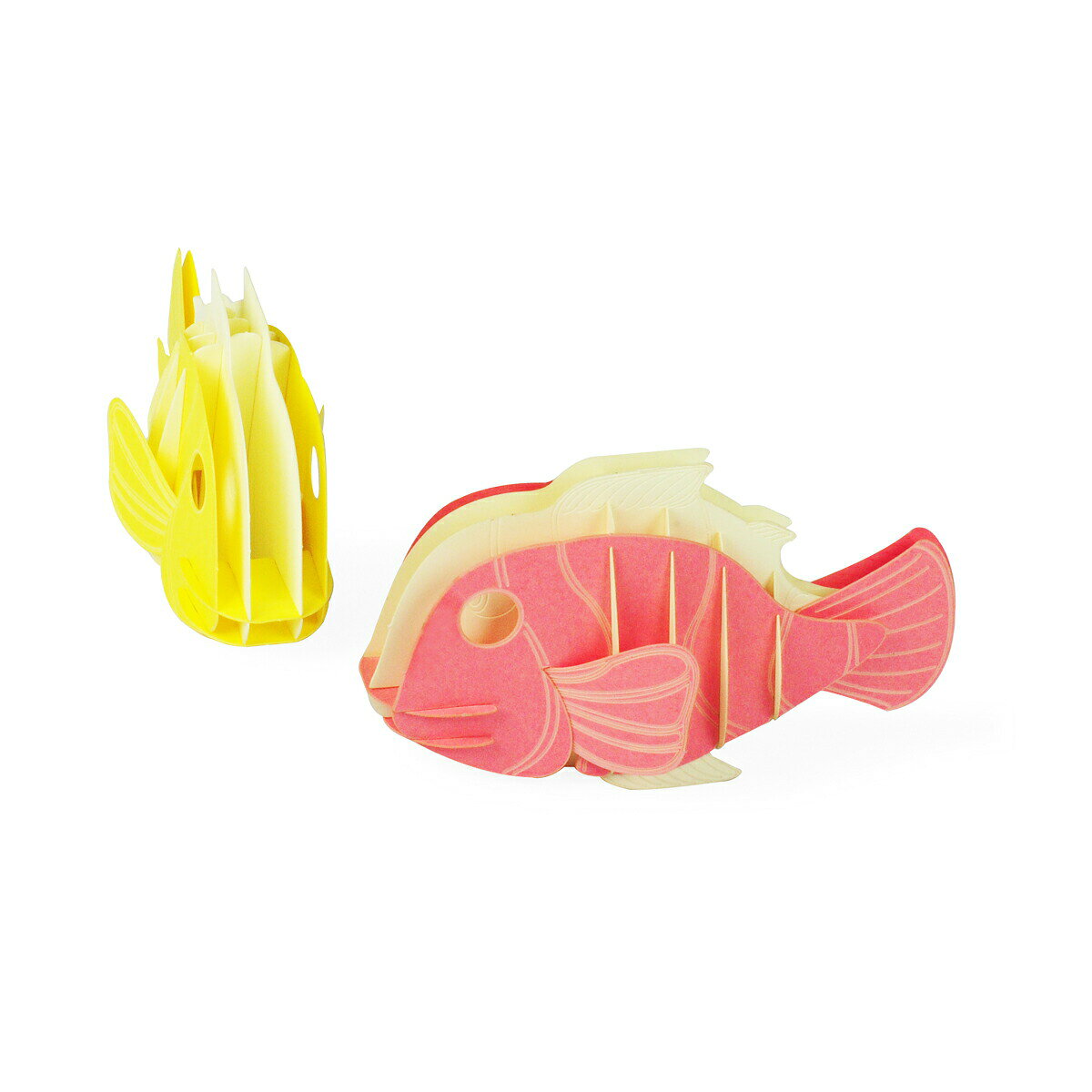 YO-KOの【P20倍！更にクーポンも♪】ペーパークラフト Papero Bean ペイパロビーン Clown Fish 2pcs クラウンフィッシュ 2個セット キッズ 知育玩具 メール便 紙 工作 組立説明書はございません 創造力 発想力 アイデア 宿題 自由 研究｜アングル2