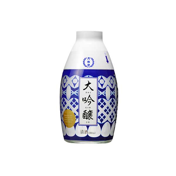 月桂冠 おちょこ付 大吟醸 [瓶] 180ml x 60本[2ケース販売] 送料無料(本州のみ)[月桂冠 日本 清酒 日本酒 15度 中口 やや淡麗]【ギフト不可】 母の日 父の日 ギフト