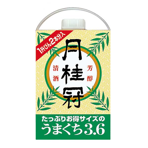 月桂冠 うまくち [パック] 3.6L 3600ml × 2本[ケース販売][月桂冠 日本 清酒 日本酒 13度 やや甘口 普通]