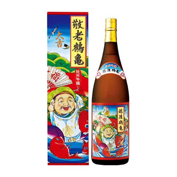 越後鶴亀 招福神 純米吟醸 1.8L 1800ml × 6本 [ケース販売] 送料無料(沖縄対象外) [越後鶴亀 新潟県 OKN]【ギフト不可】