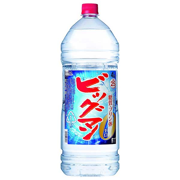 合同 ビッグマン 25度 [PET] 4L 4000ml × 4本[ケース販売][合同酒精 オノエン 焼酎甲類 日本 103817] ギフト プレゼント 敬老の日 お歳暮 御歳暮