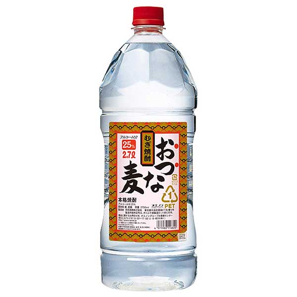 合同 本格むぎ焼酎 おつな麦 25度 [PET] 2.7L 2700ml × 6本[ケース販売]送料無料(沖縄対象外)[合同酒精 オノエン 焼酎乙類 日本 102956]